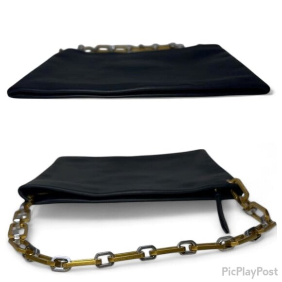 ALL SAINTS Bettina Leather Chain Shoulder Bag Black NWOT - Picture 15 of 16